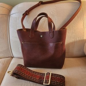 Portland Leather Mini Crossbody Tote